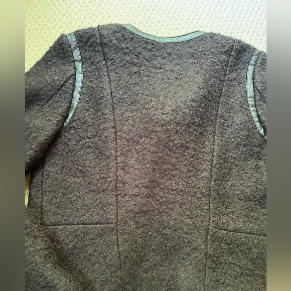 Size 6 black boiled wool jacket - Picture 5 of 7